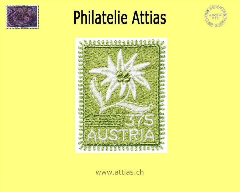 AT 2005 embroidery stamp Edelweiss MNH