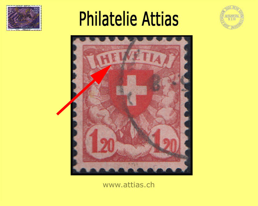 CH 1924 164.2.01b Wappen 120 Rp. - "HFLVETIA" gestempelt (2)