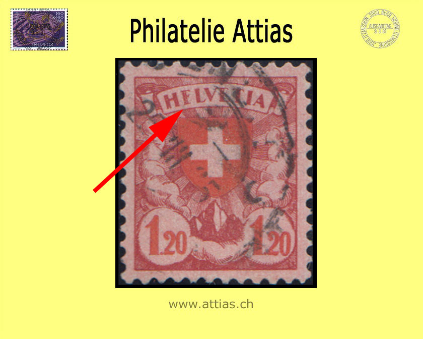 CH 1924 164.2.01b Wappen 120 Rp. - "HFLVETIA" gestempelt (3)