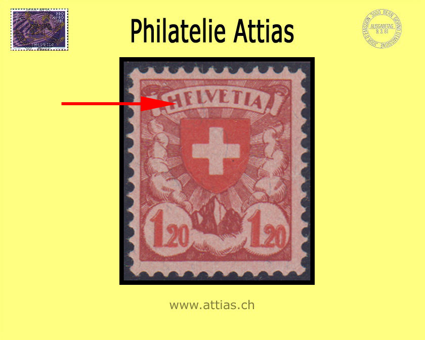 CH 1924 164.2.01b Wappen 120 Rp. - "HFLVETIA" Postfrisch (5)