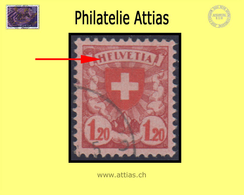 CH 1924 164.2.01b Wappen 120 Rp. - "HFLVETIA" gestempelt (6)