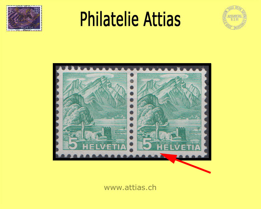 CH 1936 202z.2.06 Pilatus geriffelt - Doppelprägung ungebraucht (2)