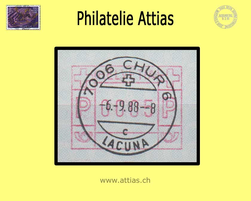 CH 1983 ATM Typ 5A, Einzelwert  mit Vollstempel Chur