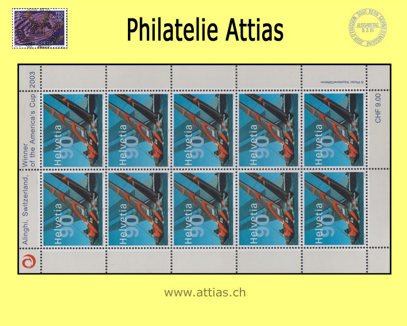 CH 2003 Alinghi, Switzerland - Kleinbogen - Postfrisch
