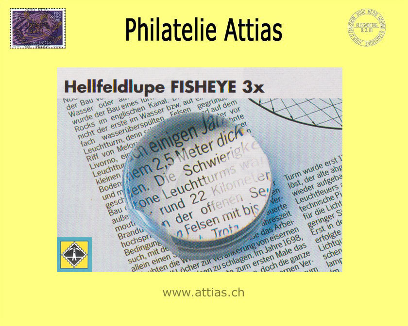 LT Hellfeldlupe FISHEYE 3-fache Vergrösserung, 60mm