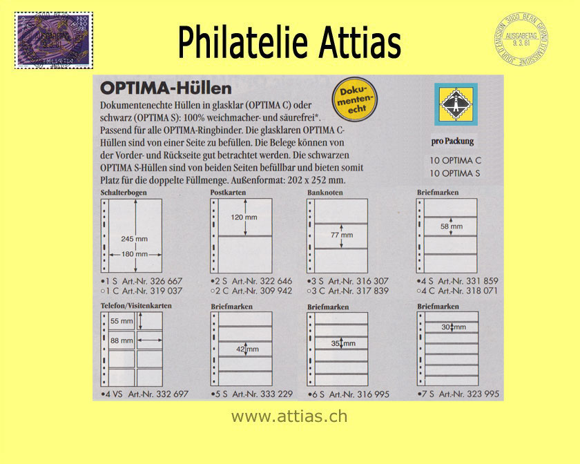 LT OPTIMA 1C - 1x 180x245mm glasklar