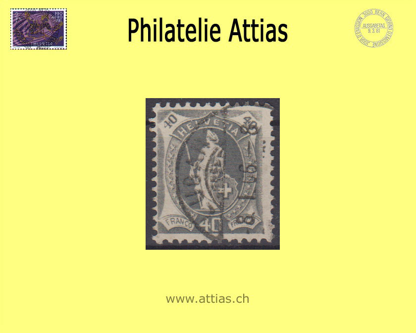 CH 1904 Helvetia debout 76F (68A) 1 value cancelled
