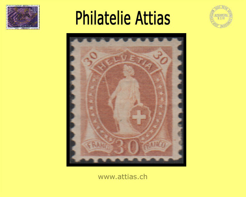 CH 1905 Stehende Helvetia 88A (76C) 30 Rp. <b>ungebraucht</b>