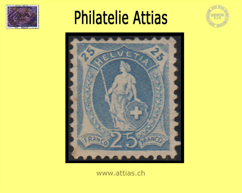 CH 1906 Stehende Helvetia 93A (81C) 25 Rp. <b>ungebraucht</b>