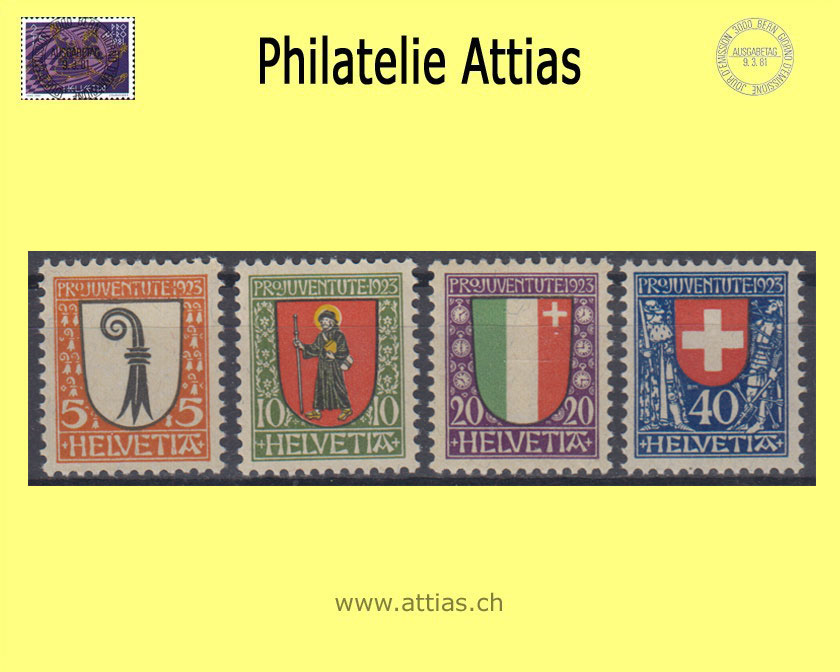 CH 1923 J25-J28 Pro Juventute Set  MNH