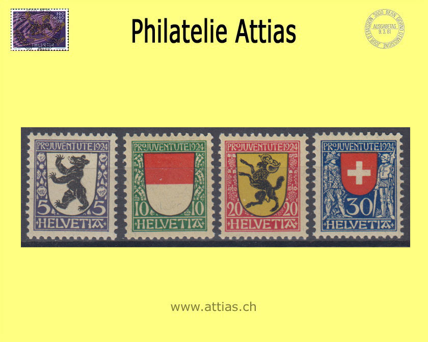 CH 1924 J29-J32 Pro Juventute Set  MNH