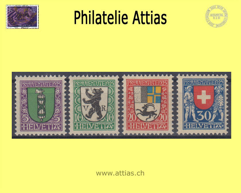 CH 1925 J33-J36 Pro Juventute Set  MNH