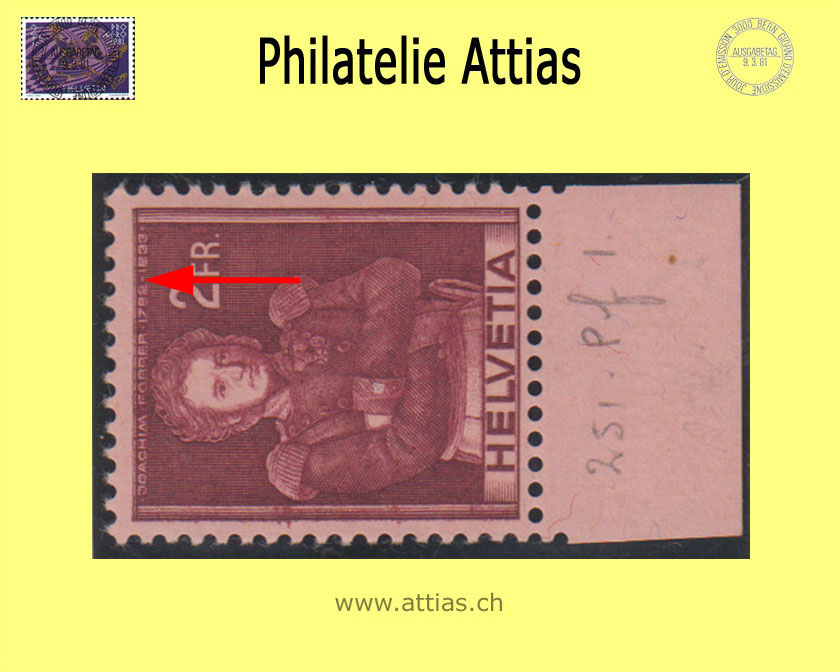 CH 1941 251.2.01 Historische Bilder - Doppelprägung Postfrisch (3)