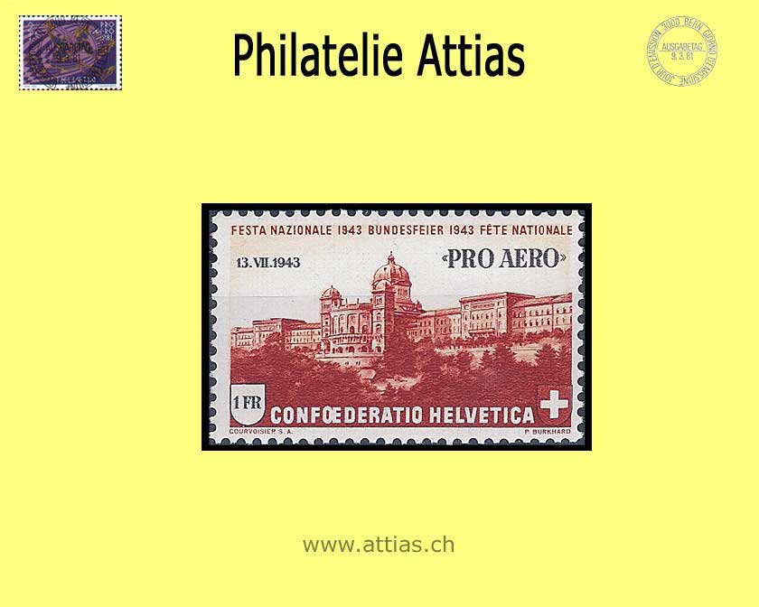 CH 1943 F36 Pro Aero - Bundeshaus  Postfrisch