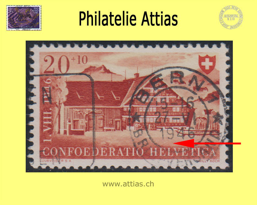 CH 1946 B32.4.01 Appenzeller Haus - Y über E gestempelt (1)