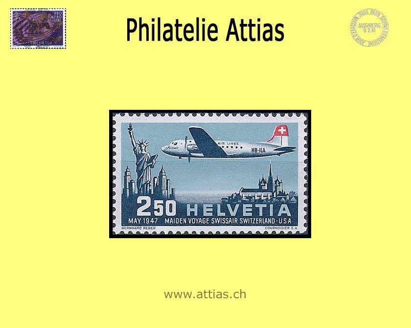 CH 1947 F42 Pro Aero - Douglas DC-4  Postfrisch