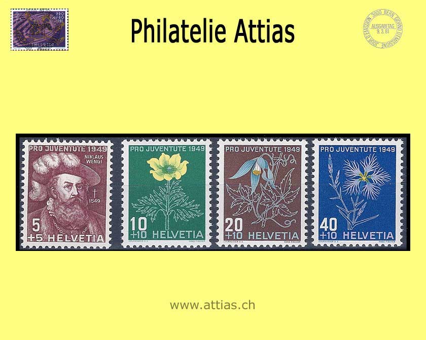 CH 1949 J129-J132 Pro Juventute  Set MNH