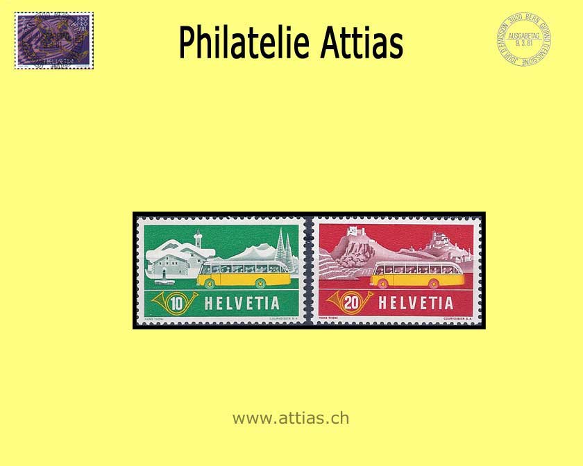 CH 1953 314-315 Alpenpost Satz Postfrisch
