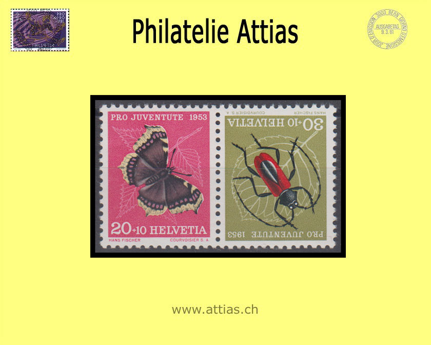 CH 1953 K44 Pro Juventute Kehrdruck Wert Postfrisch