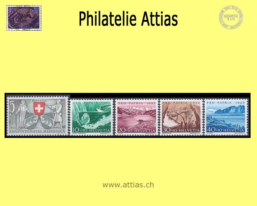 CH 1953 B61-B65 Pro Patria Set  MNH