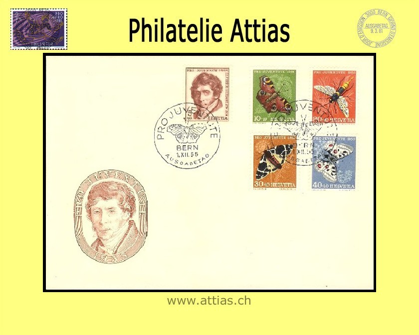 CH 1955 FDC Pro Juventute ill. ohne Adresse