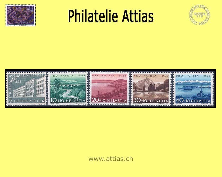CH 1955 B71-B75 Pro Patria Satz  Postfrisch