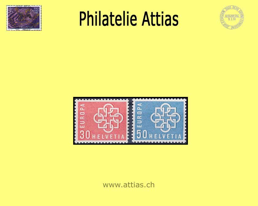 CH 1959 347-348 CEPT-Ausgabe Satz Postfrisch