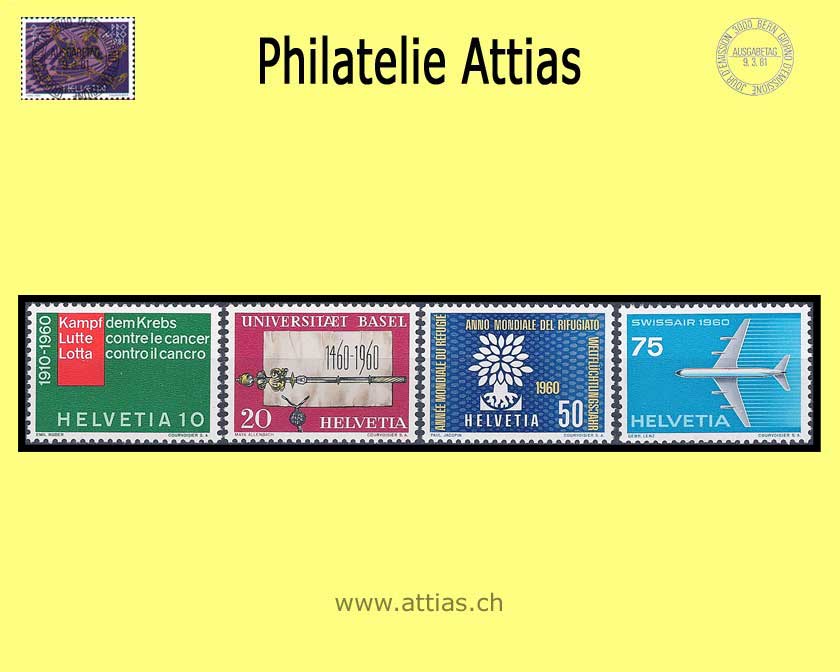 CH 1960 351-354 Werbemarken Satz Postfrisch