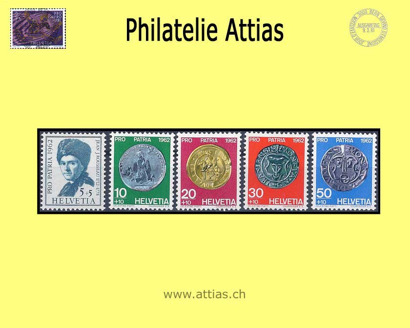 CH 1962 B108-B112 Pro Patria Set  MNH