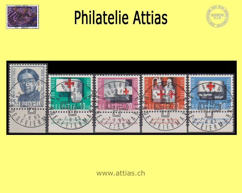 CH 1963 B113-B117 Pro Patria Set Special First Day Full Cancellation