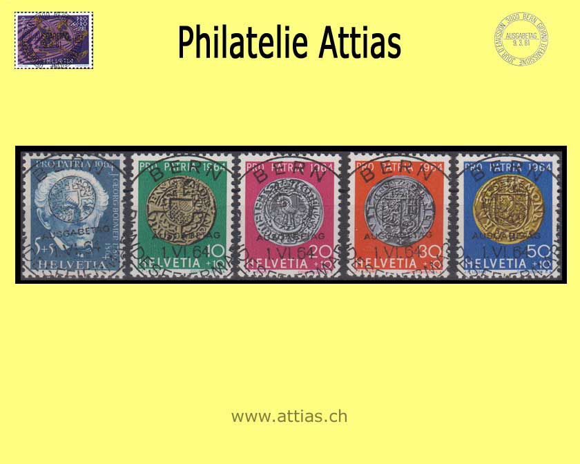 CH 1964 B118-B122 Pro Patria Satz Sonder-ET-Vollstempel