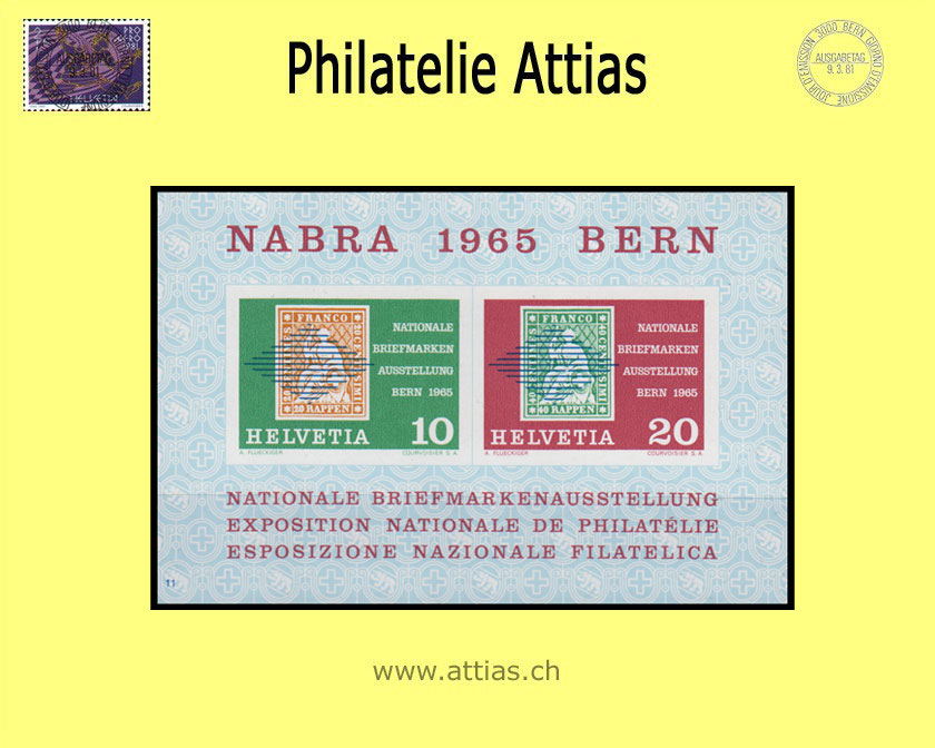 CH 1965 W43 (Bl.20) Block NABRA Bern  Postfrisch