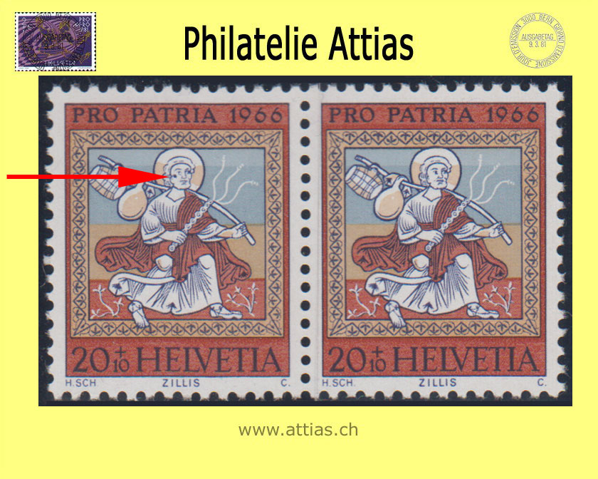 CH 1966 B130.2.01 Pro Patria - eye shifted  MNH (3)