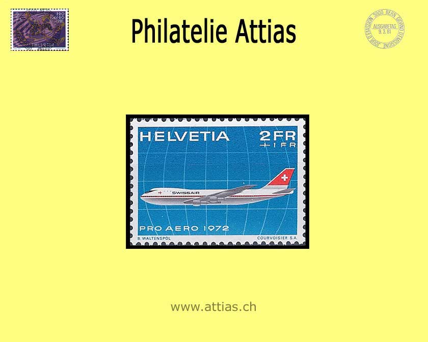 CH 1972 Pro Aero F47 MNH