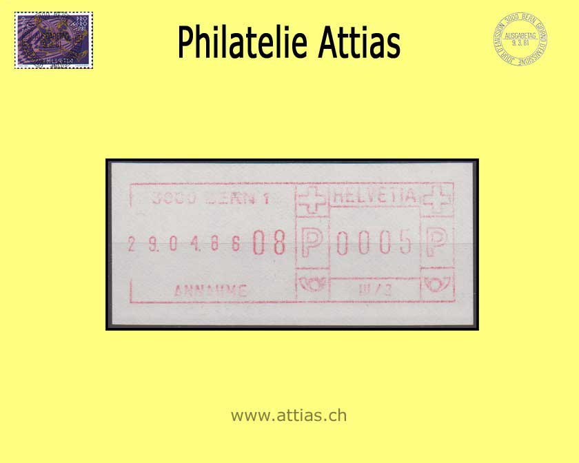 CH 1981-83 SFS  7III FRAMA-Schaltergerät mit Datumseinfassung und Uhrzeit, weisses Papier, rostrot, schmale Ziffern, Postfrisch