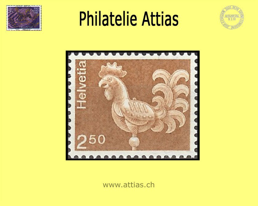 CH 1984 542x Turmhahn Solothurn Wert ohne Leuchtstoff Postfrisch