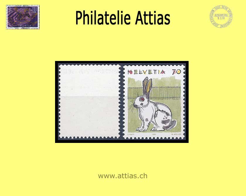 CH 1996 791R Rabbit Role stamp MNH