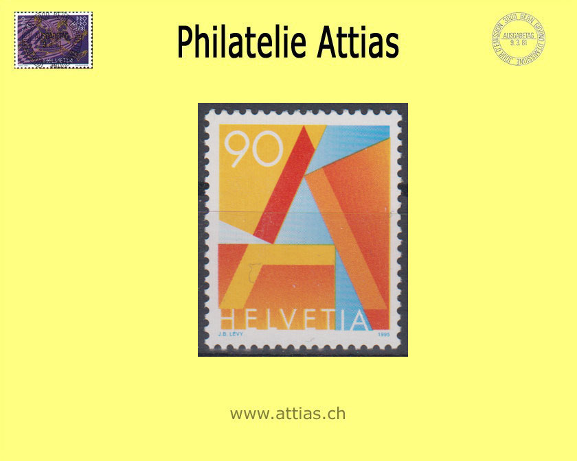 CH 1999 887x A-Post Papieränderung Leuchtfasern Postfrisch