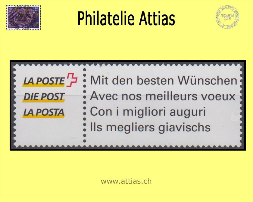 CH 1999 Vignette Millenium DIE POST - Mit den besten Wünschen