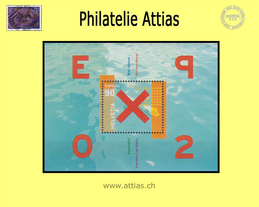 CH 2002 1053 (Bl.32) Block Expo.02 Jura  Postfrisch