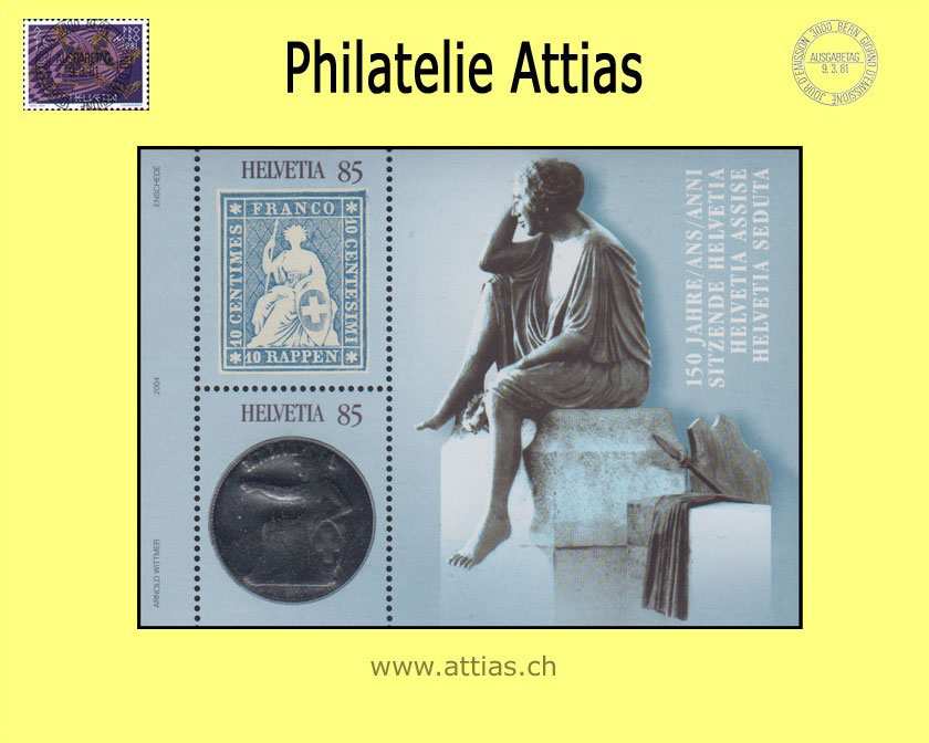 CH 2004 1129 (Bl.36) Bloc 150 years Helvetia assise  MNH