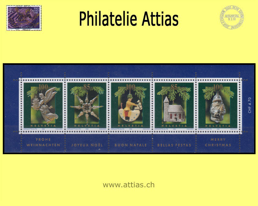 CH 2004 1146 (Bl.37) Block Weihnachtsmarken  Postfrisch