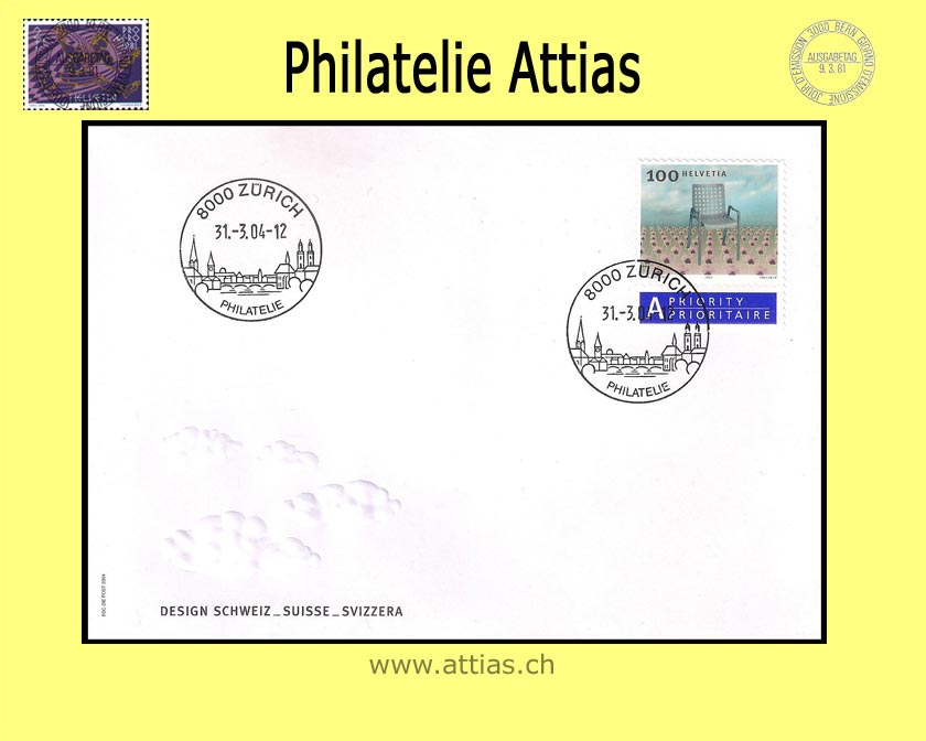 CH 2004 FDC Design Klassiker II aus MH Orts-ET