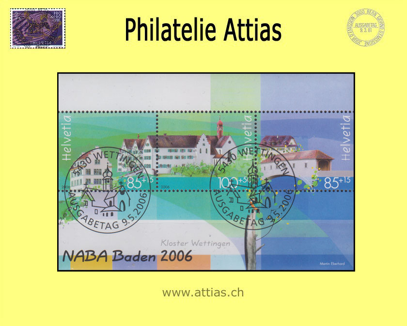 CH 2006 W93I (Bl.40) Block NABA I 2006 Baden ET-Stempel