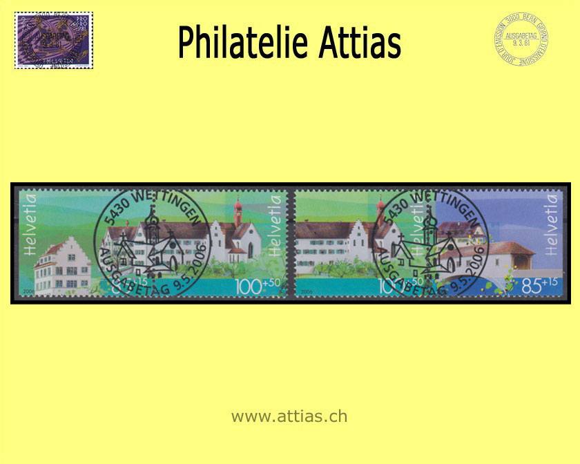 CH 2006 Z161-Z162 NABA Baden I - Zusammenhängende mit ET-Vollstempel