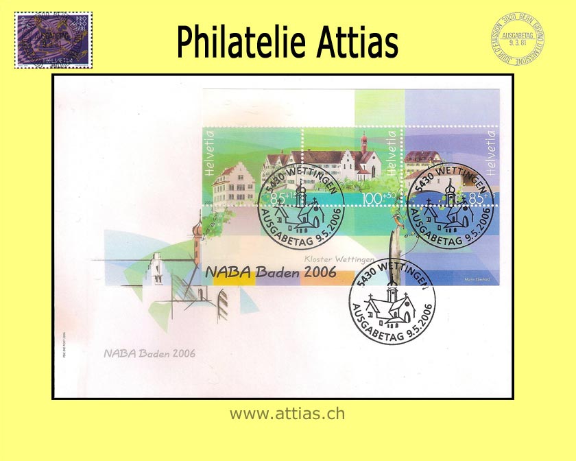 CH 2006 FDC Block Naba Baden I - Format C6