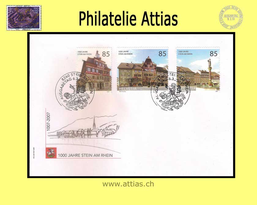 CH 2007 FDC 1000 Jahre Stein am Rhein - Einzelmarken