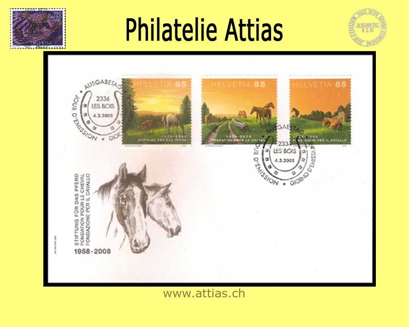 CH 2008 FDC Juralandschaft - Einzelmarken