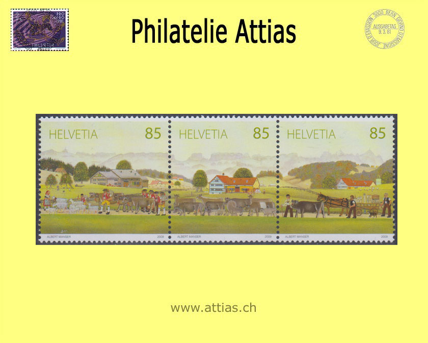 CH 2009 Z178 Alpabfahrt Zusammenhängende Werte Postfrisch