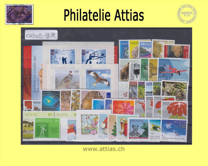 CH 2009 Year Set of Post MNH
